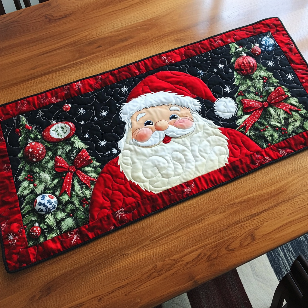 Christmas Santa TAI040924337 Quilted Table Runner