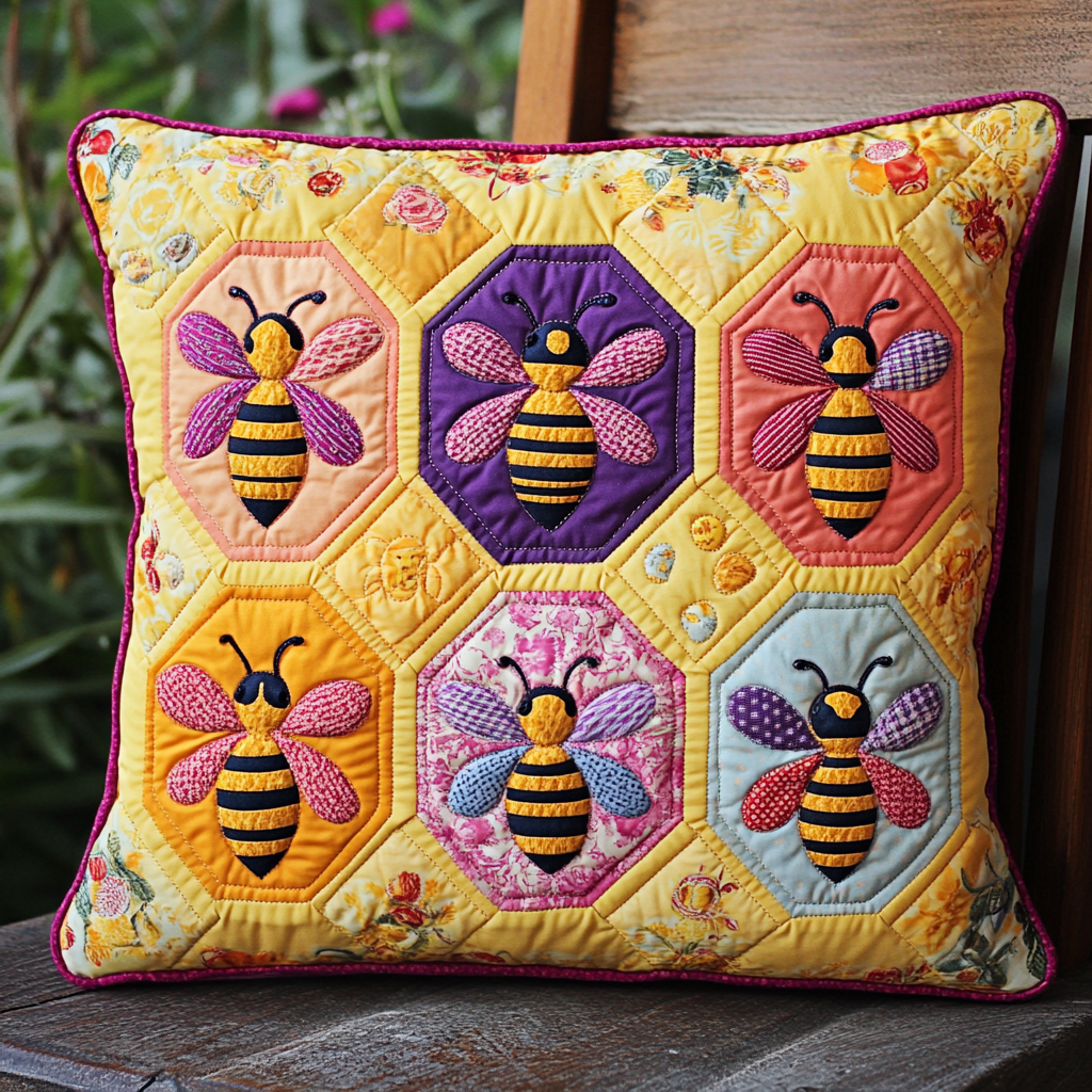 Bee DAI230924102 Quilted Pillow Case