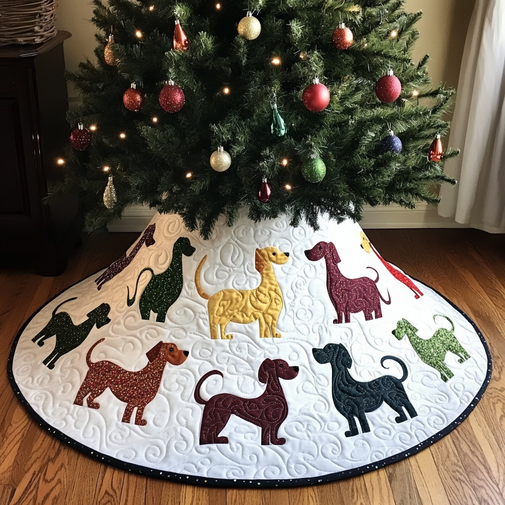 Dog DAI090924070 Quilted Tree Skirt