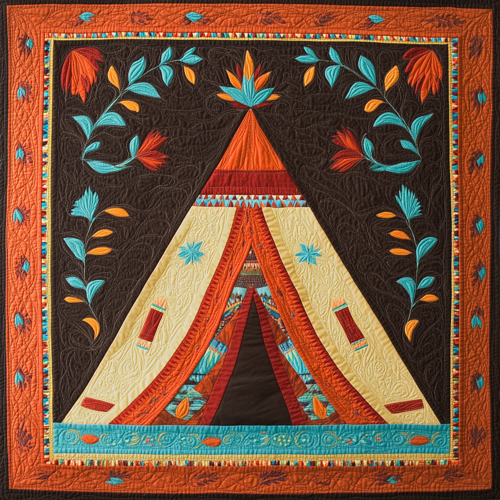 Native American Teepee DAI230924072 Quilt Blanket