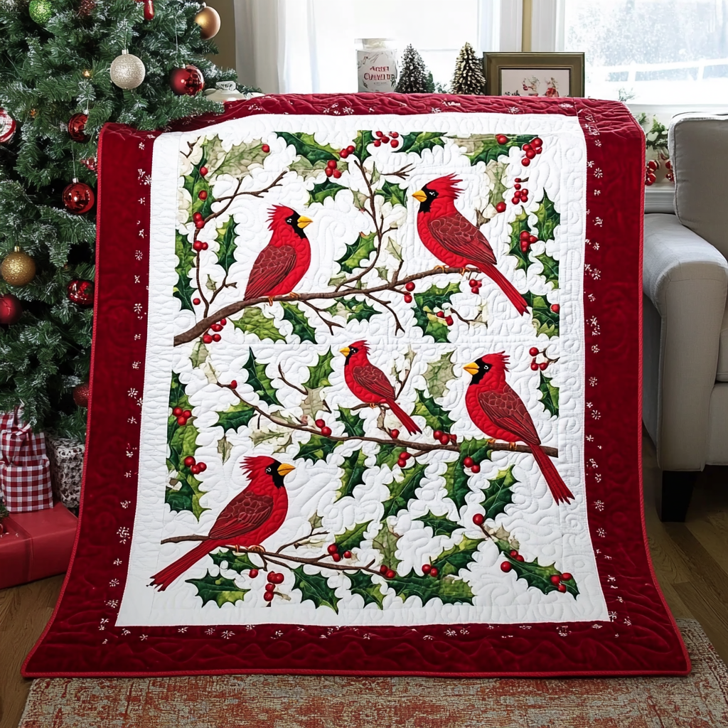 Christmas Cardinal TAI021024056 Quilt Blanket