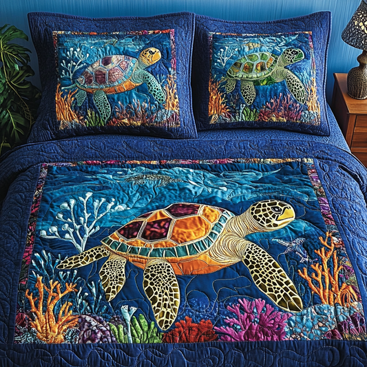 Sea Turtle TAI141124152 Quilt Bedding Set