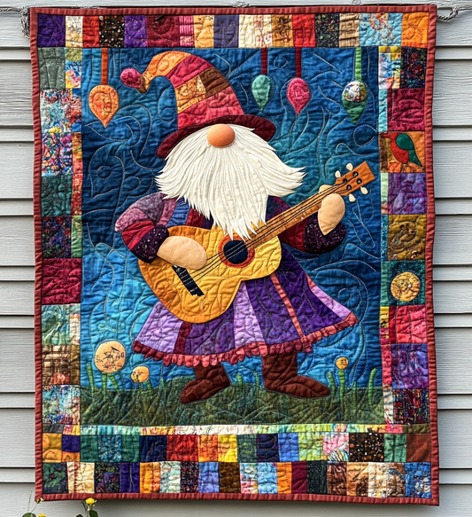 Gnome Guitarist DAI241224336 Quilt Blanket