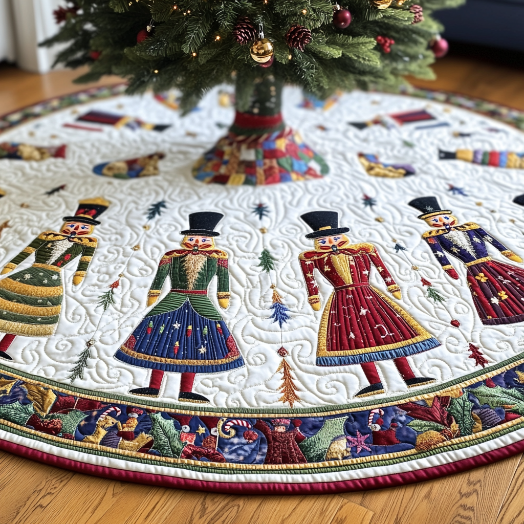 Christmas Nutcracker TAI021024258 Quilted Tree Skirt