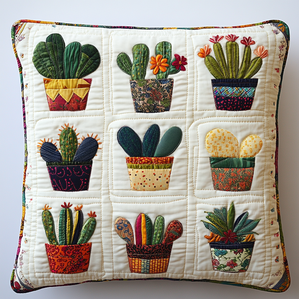 Cactus TAI130824164 Quilted Pillow Case