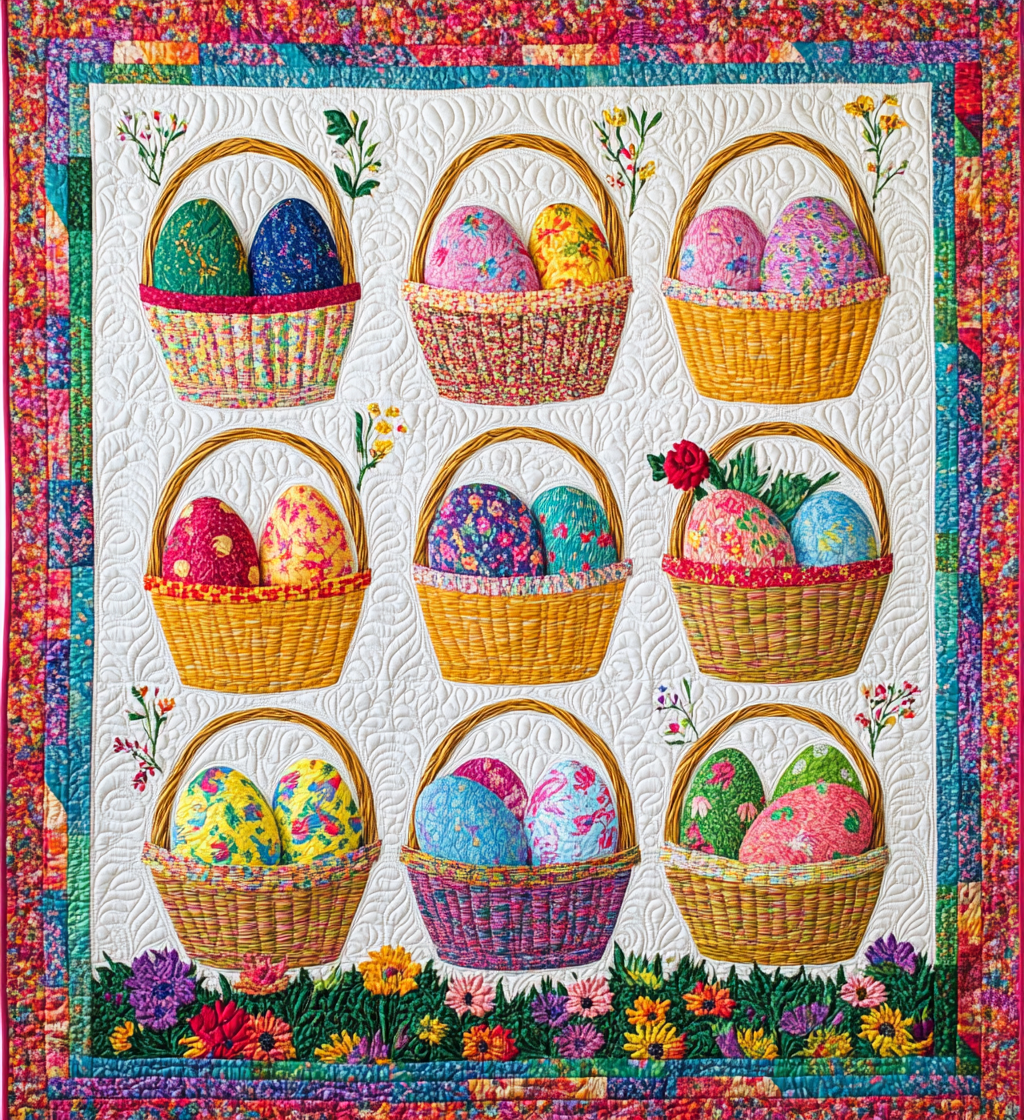 Easter Egg DAI241224440 Quilt Blanket