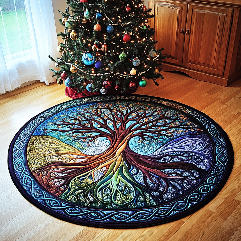 Tree Of Life TAI101224641 Quilted Tree Skirt