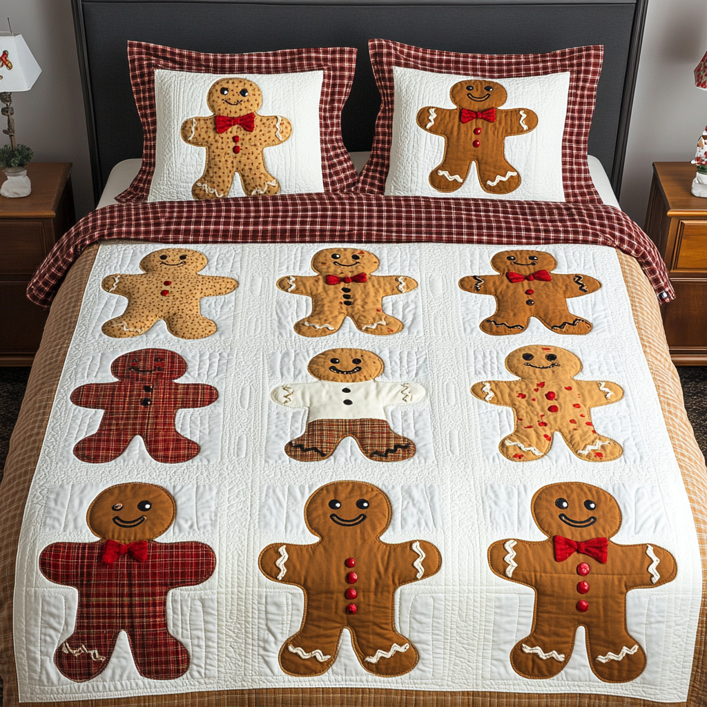 Gingerbread Men DAI190824272 Quilt Bedding Set