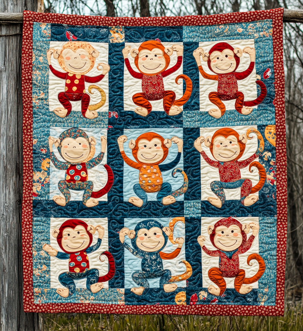 Monkey DAI301224020 Quilt Blanket