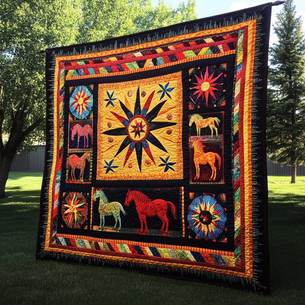 Native Horse TAI041024443 Quilt Blanket