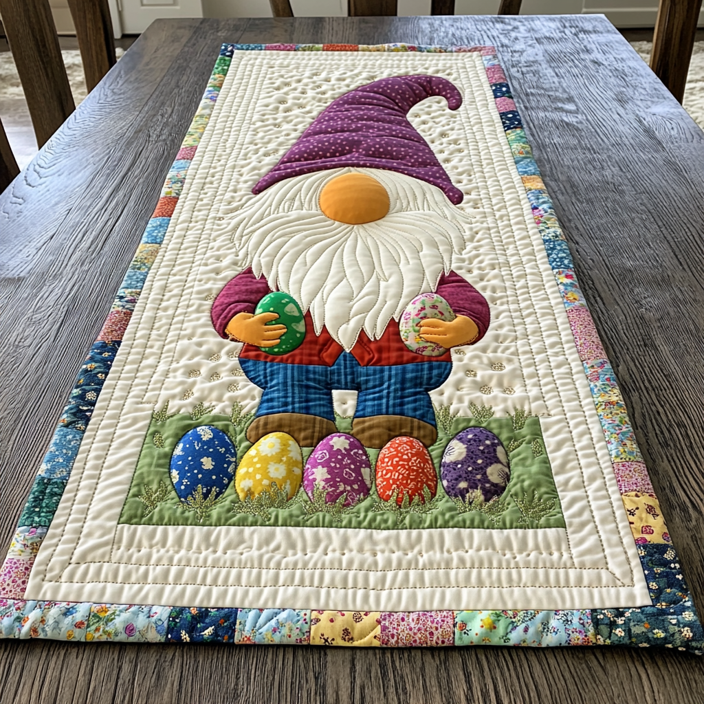 Easter Gnome DAI090125298 Quilted Table Runner
