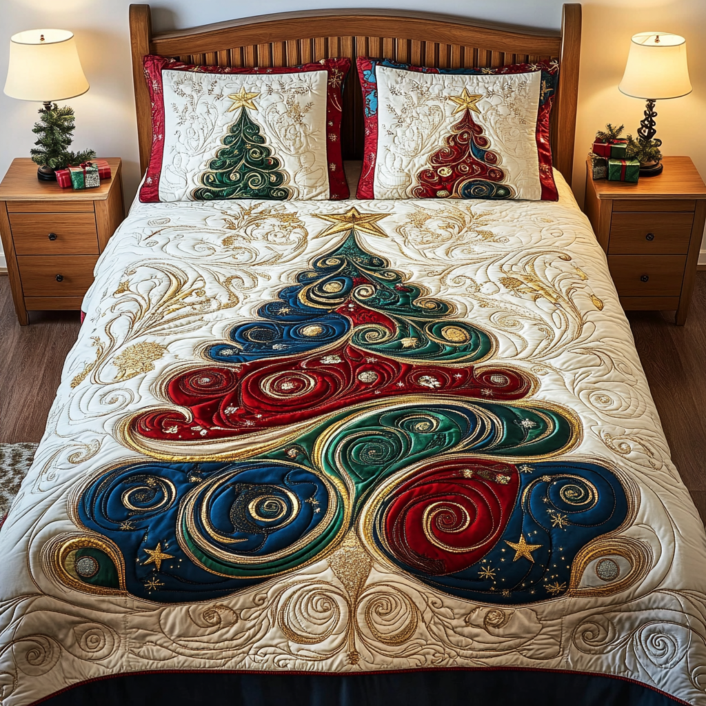 Christmas Tree TAI111124154 Quilt Bedding Set