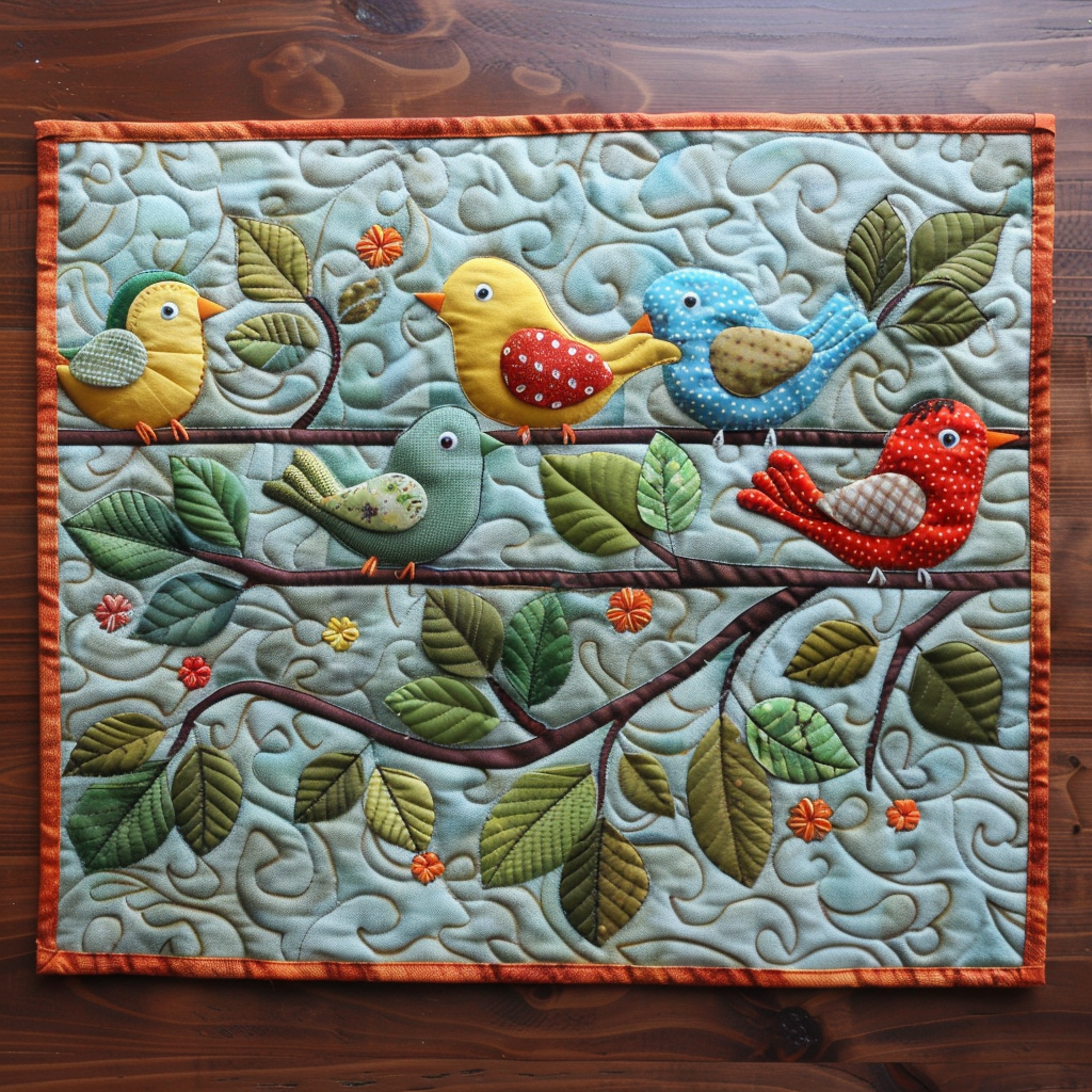 Birds TAI251124223 Quilted Placemats