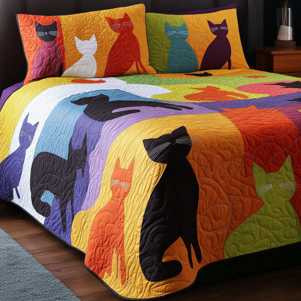 Cat TAI041024526 Quilt Bedding Set