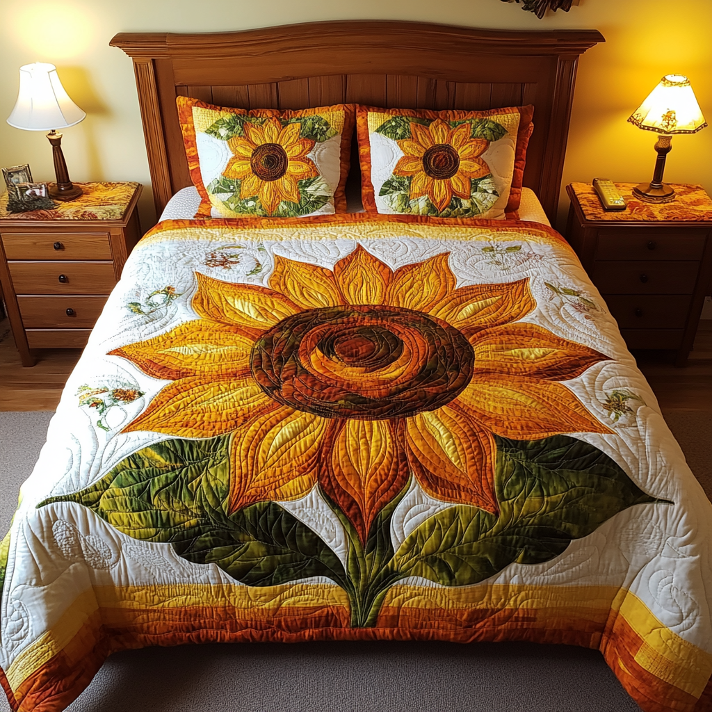 Sunflower DAI190824289 Quilt Bedding Set