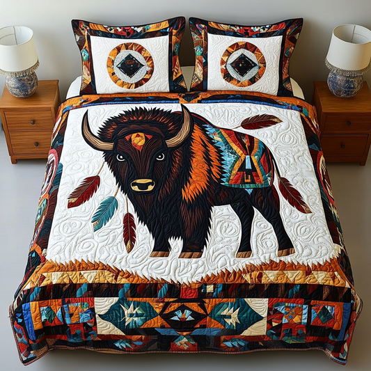 Native American Bison DAI301224241 Quilt Bedding Set