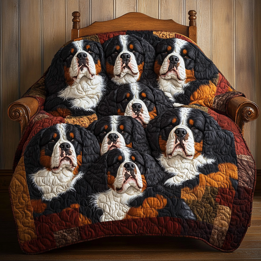 Bernese Mountain Dogs TAI111124241 Quilt Blanket