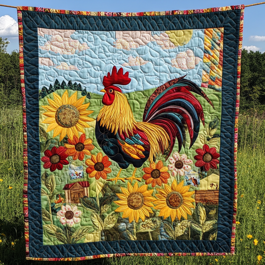 Farm Rooster DAI241224411 Quilt Blanket