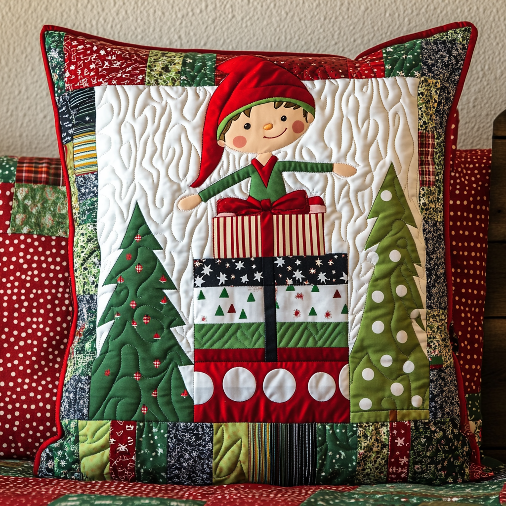 Christmas Elf DAI201124478 Quilted Pillow Case