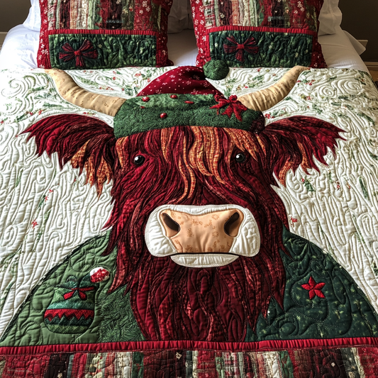 Christmas Highland Cow DAI181124022 Quilt Bedding Set