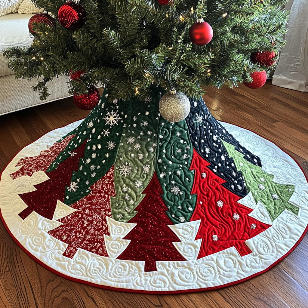 Christmas Tree TAI041024066 Quilted Tree Skirt