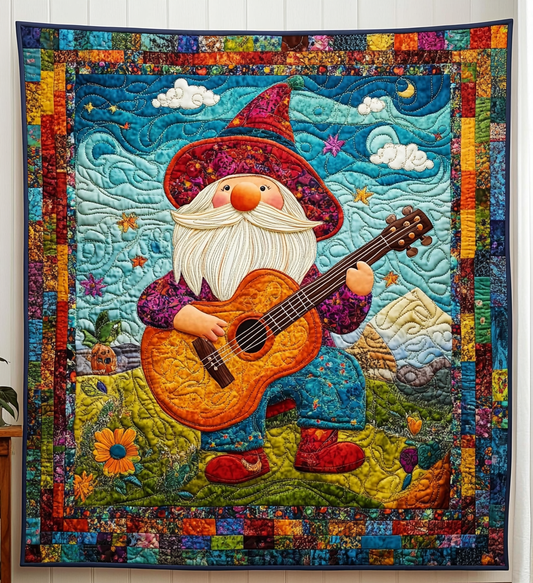 Gnome Guitarist DAI241224337 Quilt Blanket