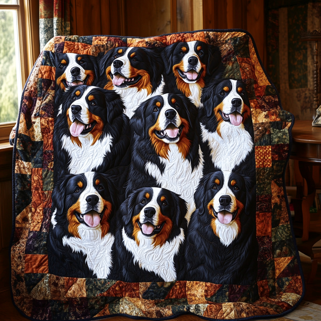 Bernese Mountain Dogs TAI111124245 Quilt Blanket