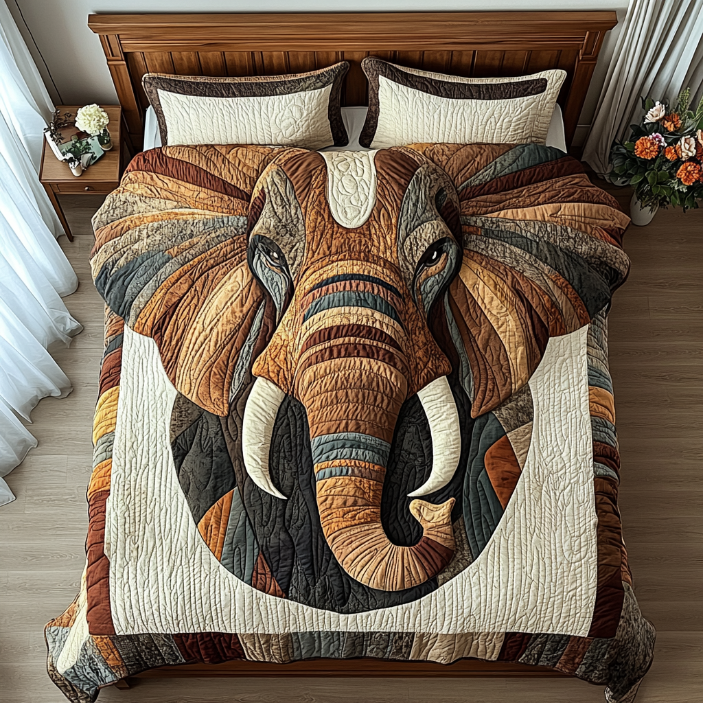 Elephant TAI181024178 Quilt Bedding Set