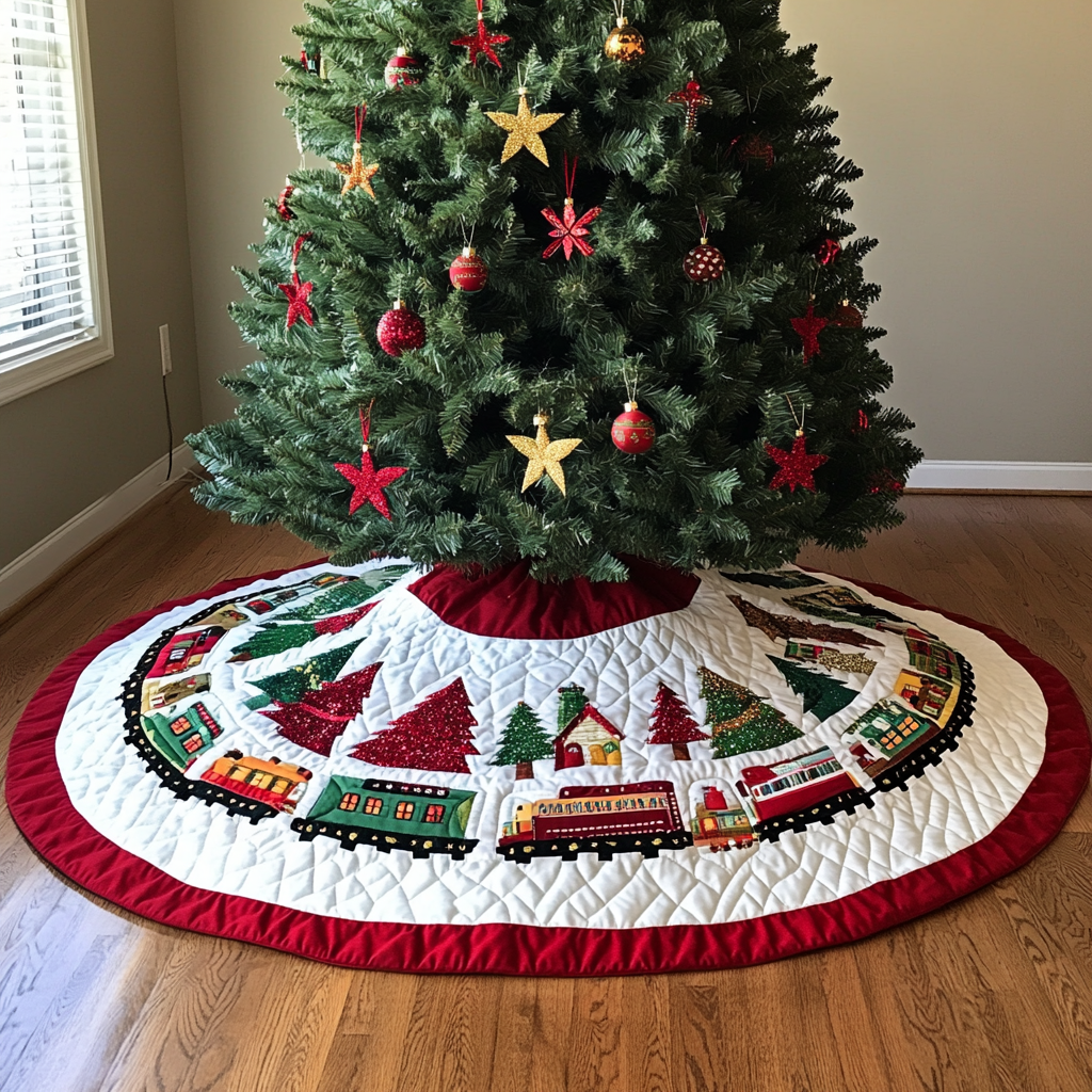 Christmas Truck DAI090924036 Quilted Tree Skirt