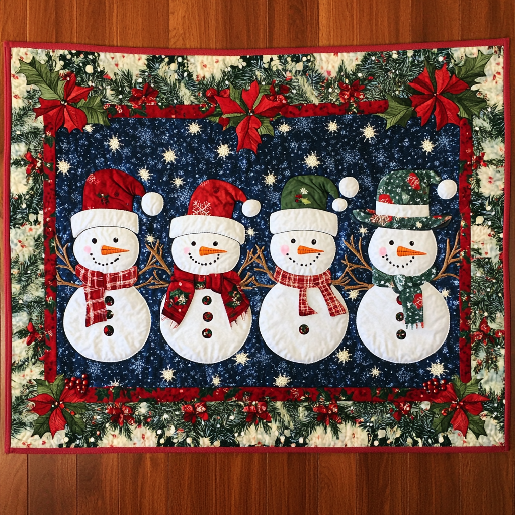 Christmas Snowman TAI040924434 Quilted Placemats