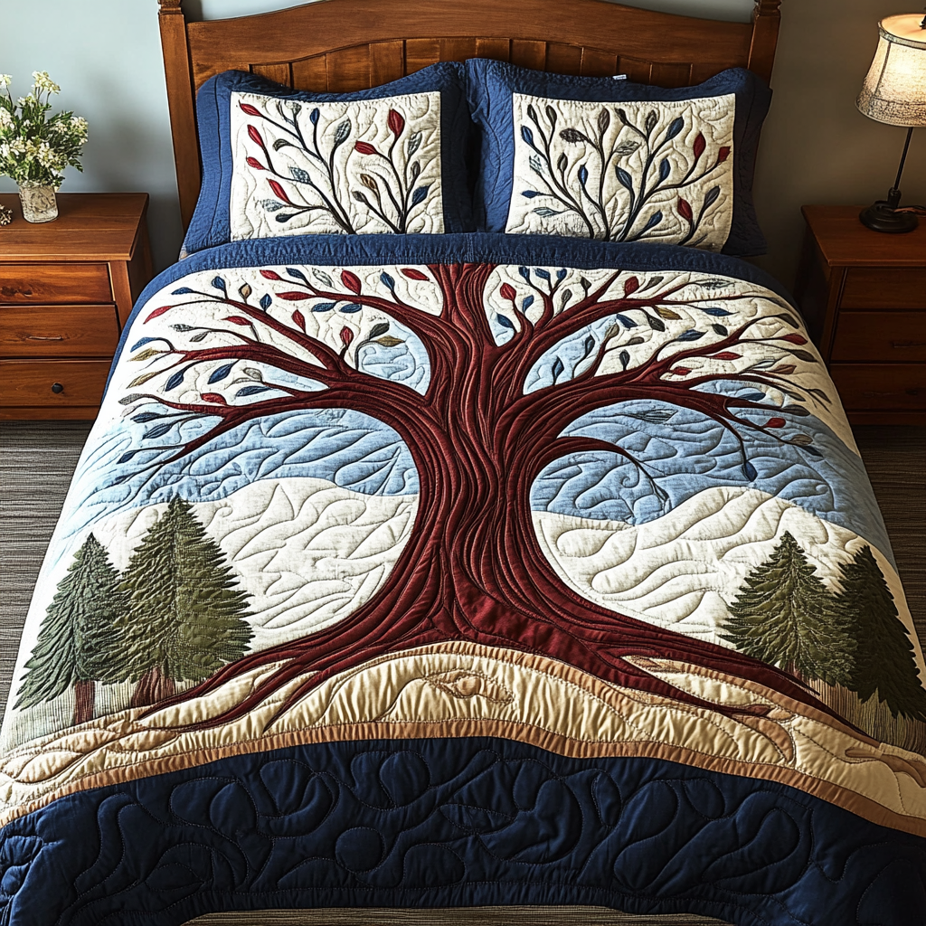 Tree Of Life TAI101224325 Quilt Bedding Set