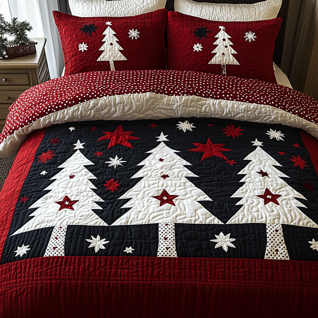 Christmas Tree TAI201124006 Quilt Bedding Set