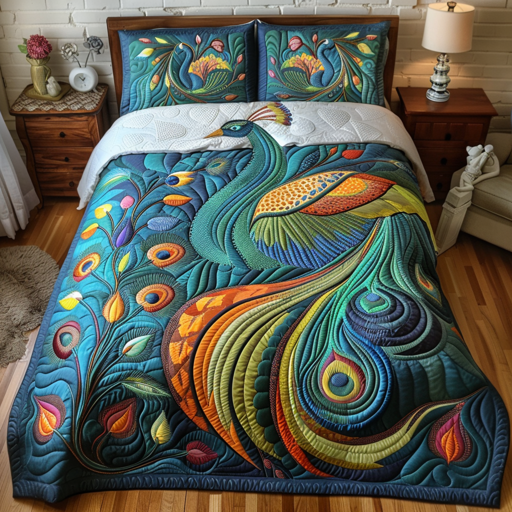 Peacock TAI170724049 Quilt Bedding Set