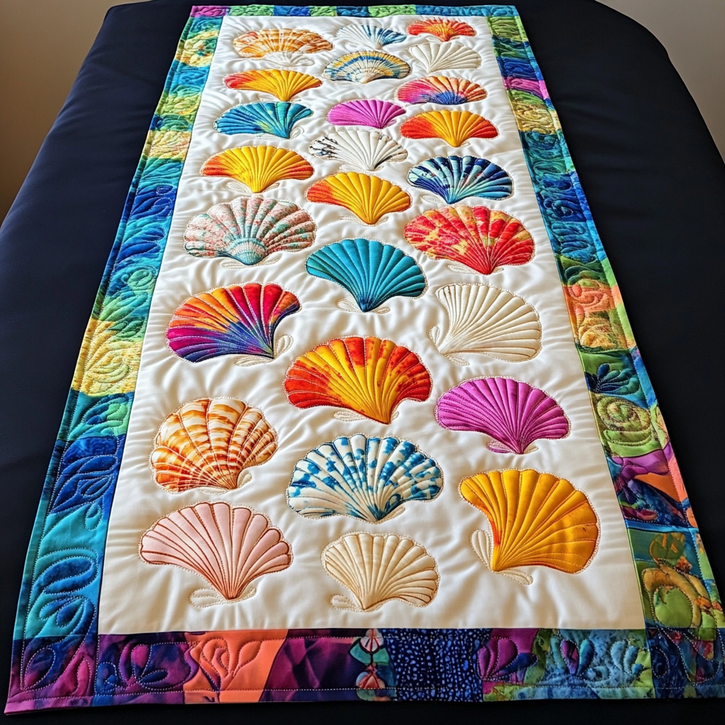 Seashell DAI200125348 Quilted Table Runner