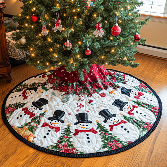 Christmas Snowman TAI141124322 Quilted Tree Skirt