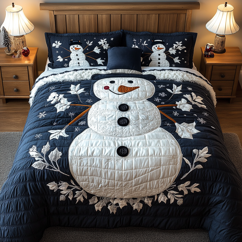 Christmas Snowman TAI111124056 Quilt Bedding Set