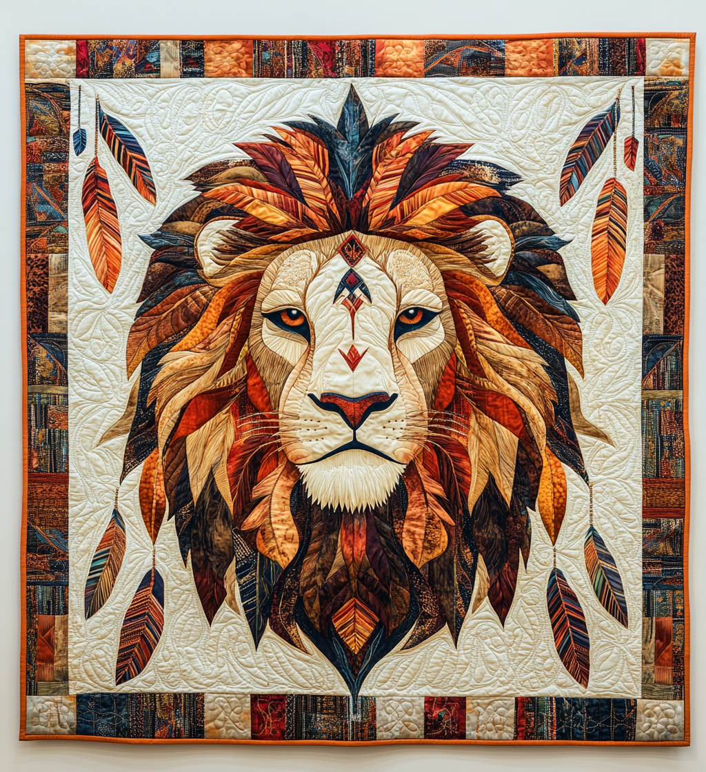 Native American Lion DAI171224097 Quilt Blanket