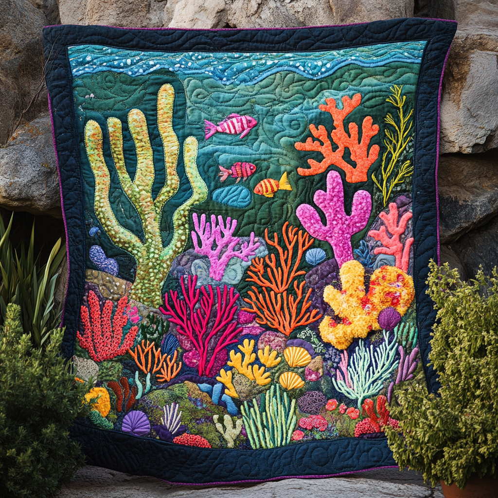 Coral Reef DAI150125087 Quilt Blanket