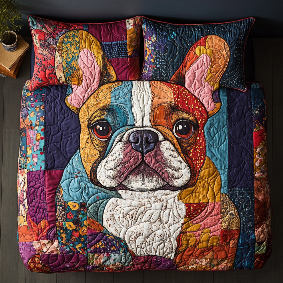 French Bulldog TAI181024139 Quilt Bedding Set Charming Favor
