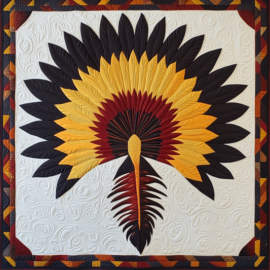 Native American Feather Fan DAI101224073 Quilt Blanket