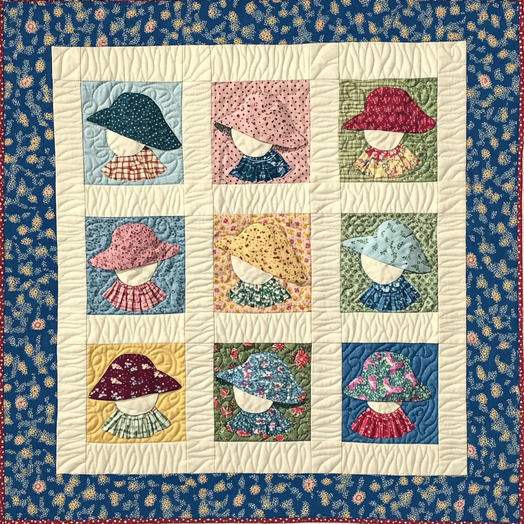 Sunbonnet Sue DAI040924241 Quilt Blanket