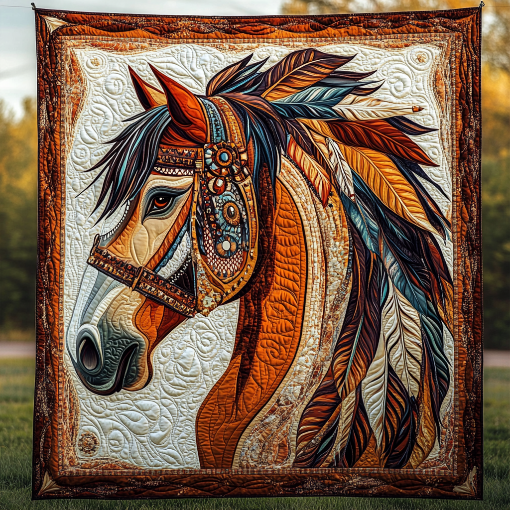 Native Horse TAI111124213 Quilt Blanket