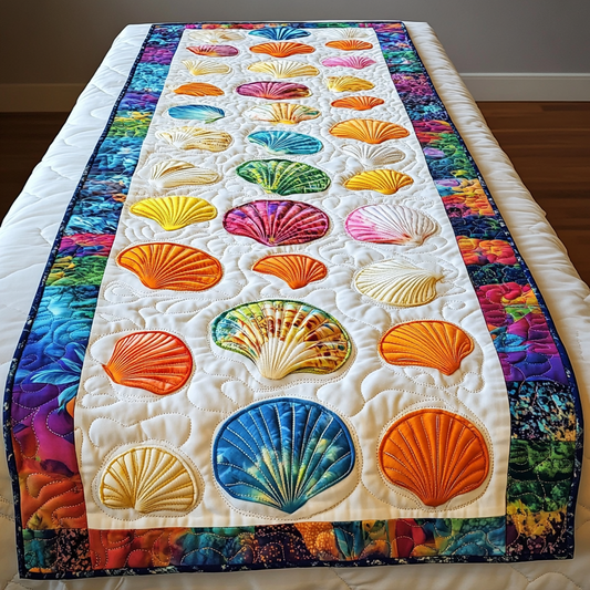 Seashell DAI200125350 Quilted Table Runner
