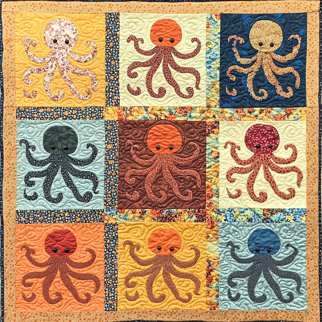 Octopus DAI040924225 Quilt Blanket