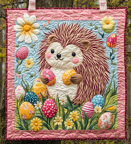 Easter Hedgehog DAI090125244 Quilt Blanket