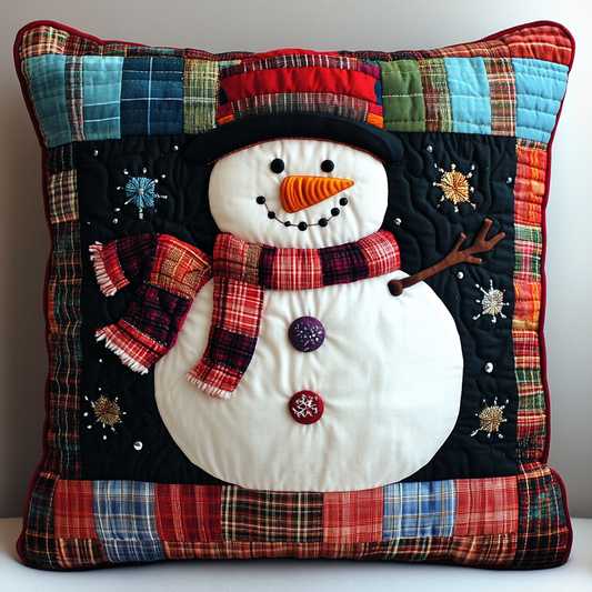 Christmas Snowman TAI130824249 Quilted Pillow Case