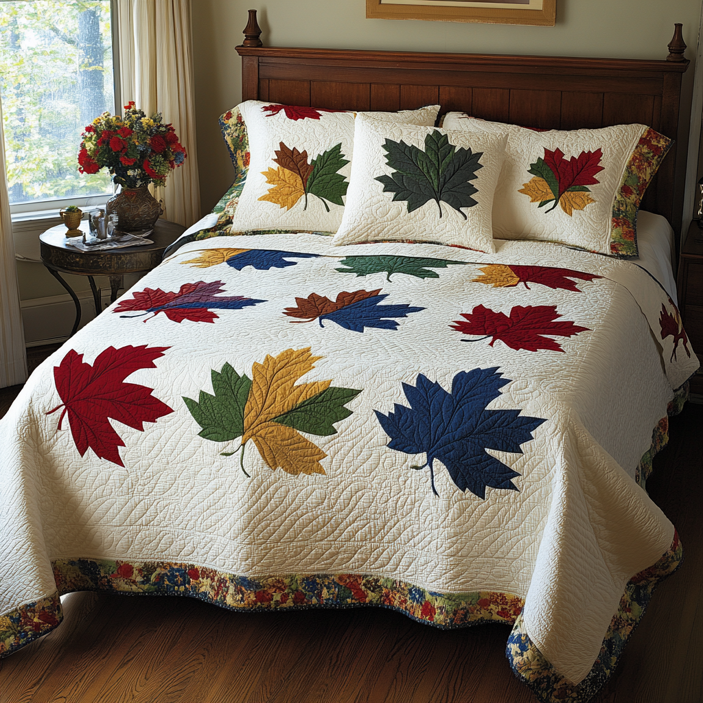 Maple Leaves DAI280824039 Quilt Bedding Set