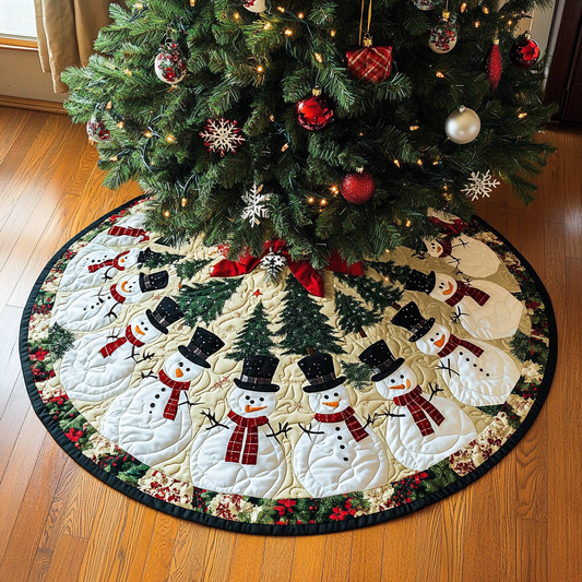 Christmas Snowman TAI141124324 Quilted Tree Skirt