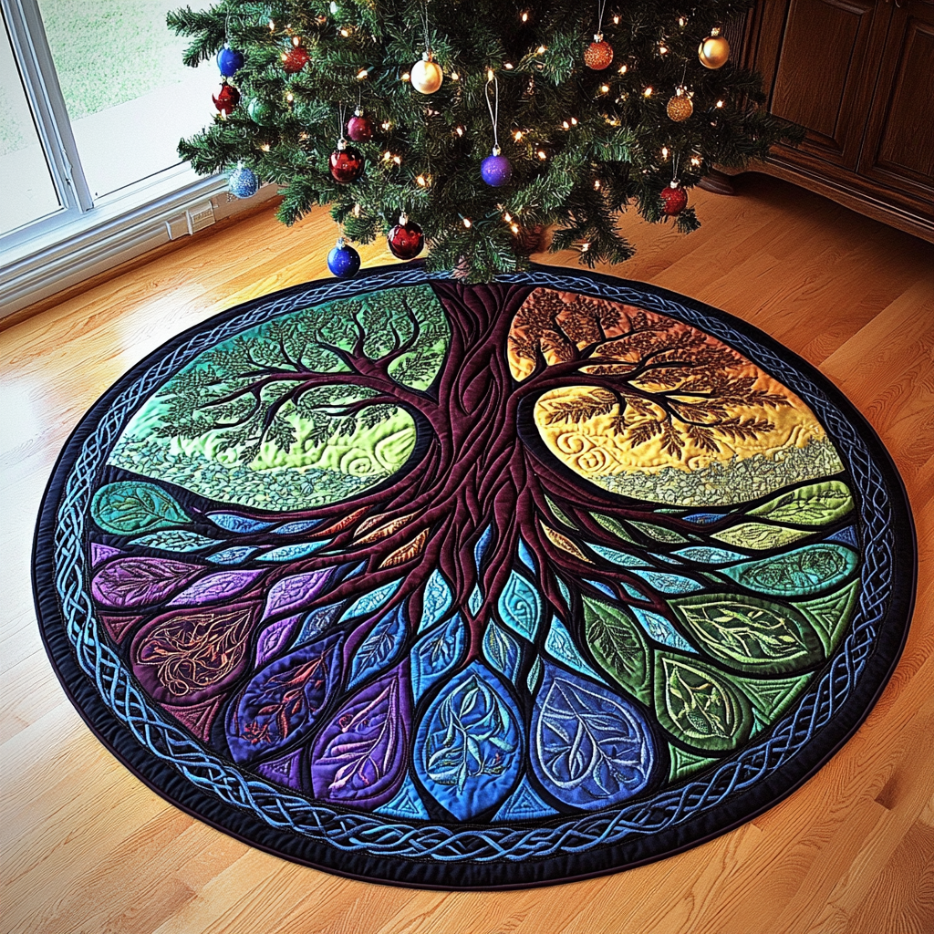 Tree Of Life TAI101224613 Quilted Tree Skirt