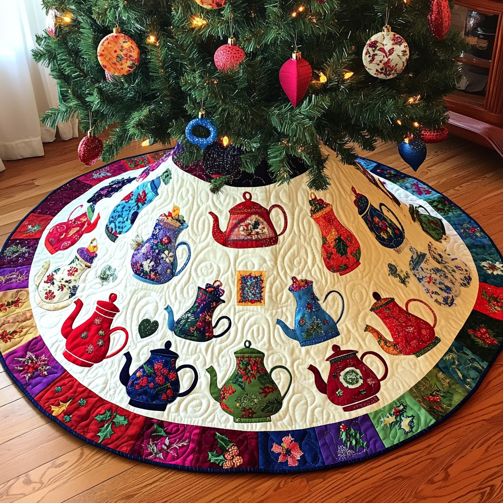 Teapot TAI041024089 Quilted Tree Skirt